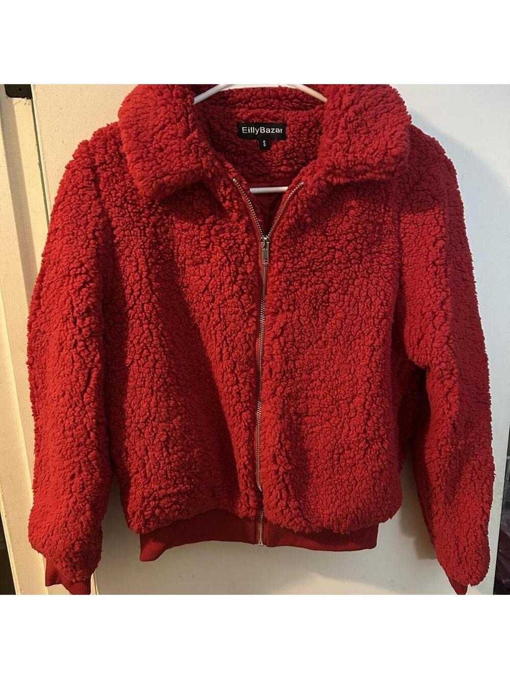 Brand new Red Eilly Bazar full zip Sherpa jacket size S